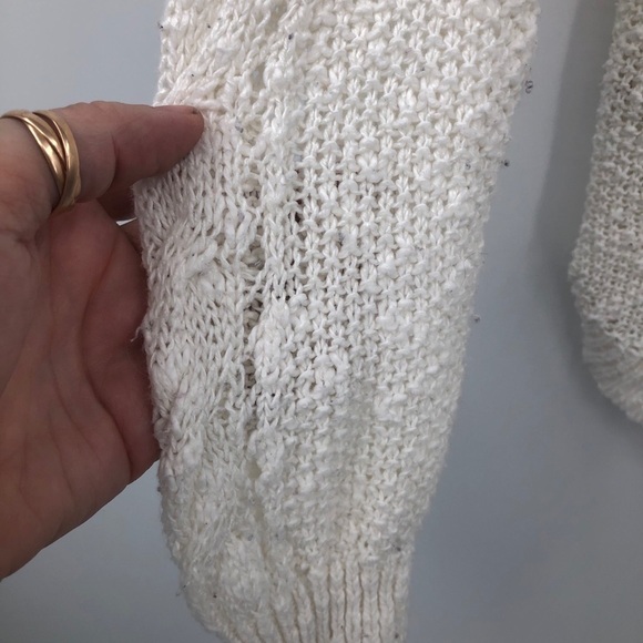 So Women’s cream net sweater longsleeve crewneck M - Picture 11 of 13